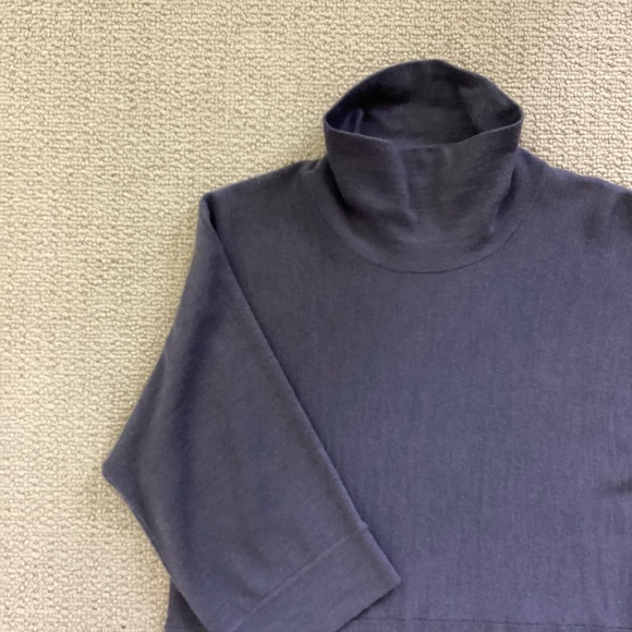 Eileen Fisher Dusty Plum Size Small Wool Midi Dress - Picture 2 of 7